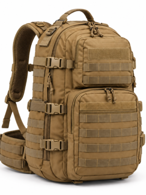 战术背包E1 Custom Dual Front Pocket MOLLE Tactical Backpack with Padded Waist Belt