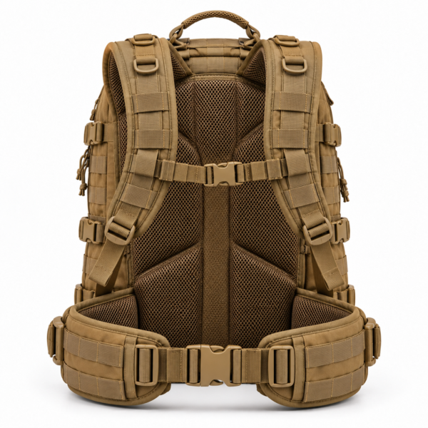 Custom Dual Front Pocket MOLLE Tactical Backpack with Padded Waist Belt