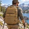 Custom Dual Front Pocket MOLLE Tactical Backpack with Padded Waist Belt