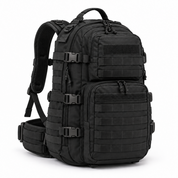 Custom Dual Front Pocket MOLLE Tactical Backpack with Padded Waist Belt