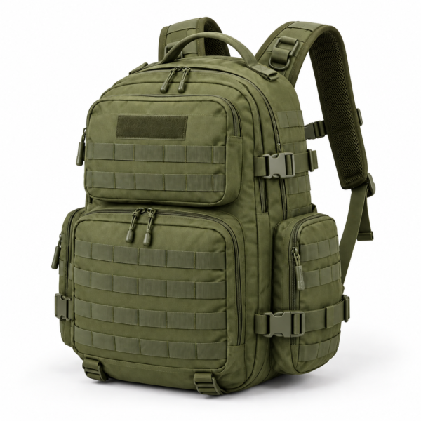 Custom MOLLE Tactical Backpack with Dual Side Zippered Pouches