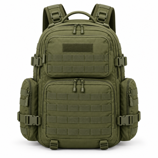 Custom MOLLE Tactical Backpack with Dual Side Zippered Pouches
