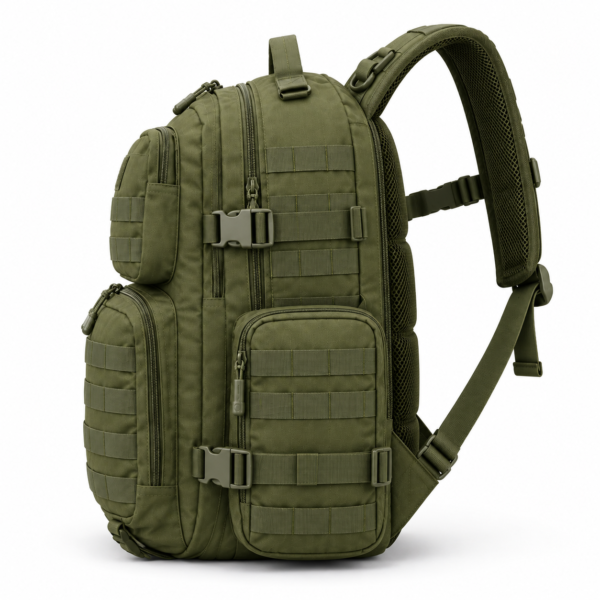 Custom MOLLE Tactical Backpack with Dual Side Zippered Pouches