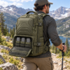 Custom Hard-Shell Front Panel Tactical Backpack with Laser-Cut MOLLE