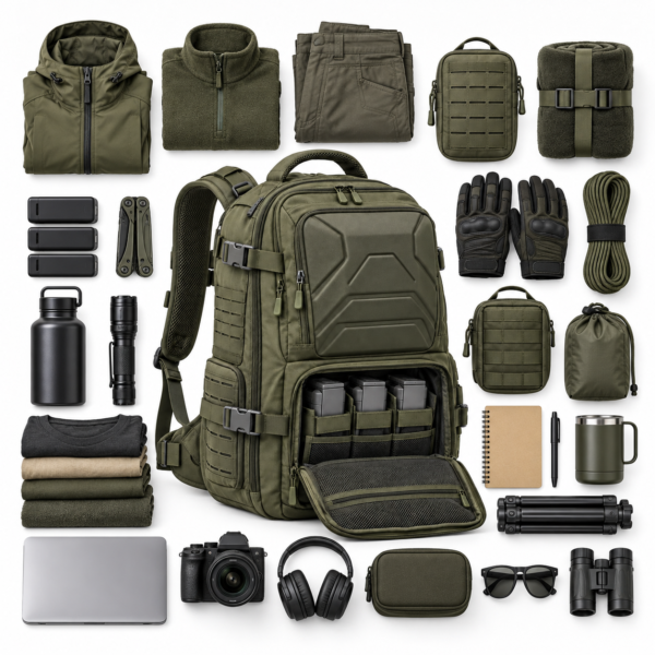Custom Hard-Shell Front Panel Tactical Backpack with Laser-Cut MOLLE