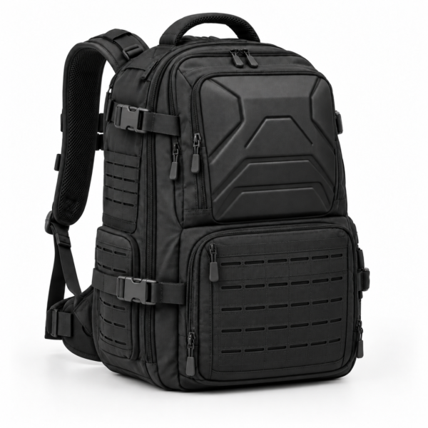 Custom Hard-Shell Front Panel Tactical Backpack with Laser-Cut MOLLE