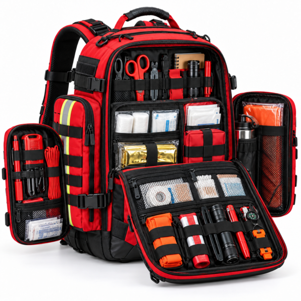 Custom Reflective Tactical Rescue Backpack with Multi-Compartment Storage