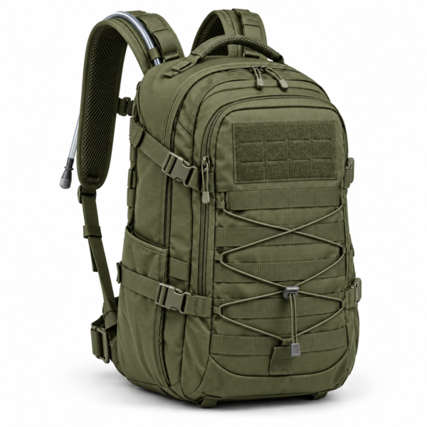 Custom Hard-Shell Front Panel Tactical Backpack with Laser-Cut MOLLE