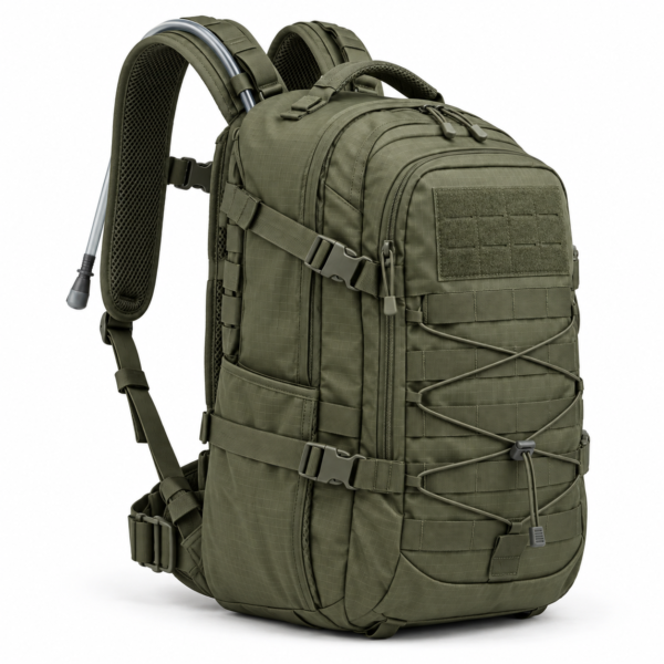 Custom Hard-Shell Front Panel Tactical Backpack with Laser-Cut MOLLE