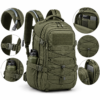 Custom Hard-Shell Front Panel Tactical Backpack with Laser-Cut MOLLE