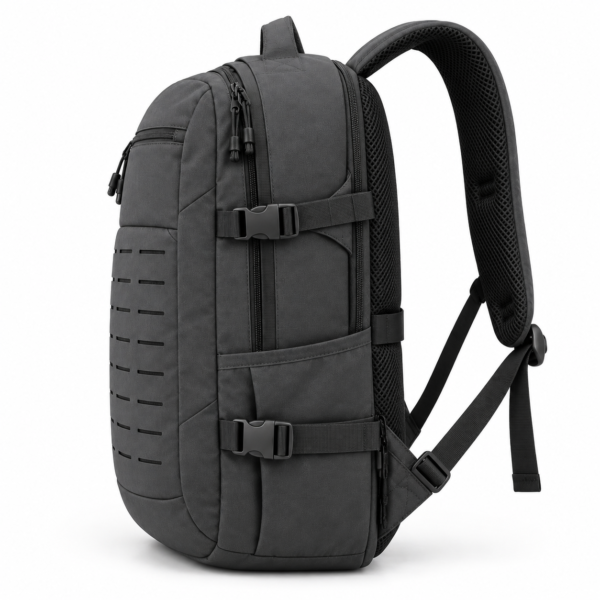 Custom Urban Tactical Backpack with Laser-Cut MOLLE Panel
