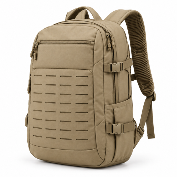 Custom Urban Tactical Backpack with Laser-Cut MOLLE Panel